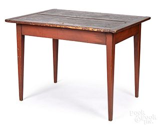 Painted pine tavern table, 19th c.