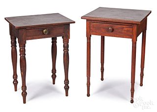 Two Pennsylvania or Ohio one-drawer stands