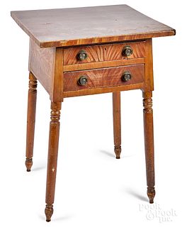 Ohio painted poplar two-drawer stand, 19th c.