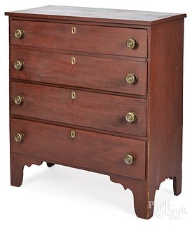 New England painted pine chest of drawers