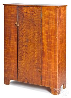Ohio painted pine and poplar cupboard, 19th c.