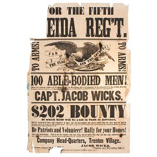Fifth Oneida Regiment, Illustrated Civil War Broadside