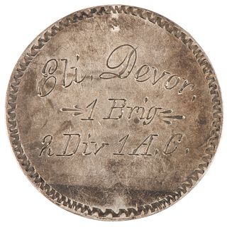 Civil War Corps Badge Identified to Private Elijah Devore, 13th Iowa Infantry