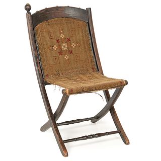Camp Chair by E.W. Vail, Worcester, Massachusetts, 1863