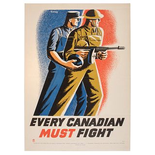 Canadian WWII Posters, Incl. Canada's New Army Needs Men Like You, Lot of 7