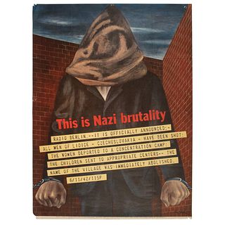 International Resistance Posters Promoting the War Effort in Europe and New Zealand, Incl. Ben Shahn Poster Decrying Atrocities in Czechoslovakia