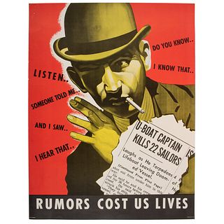 WWII Espionage, Lot of Four Propaganda Posters