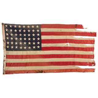 World War II Ensign that Flew on the USS Lawrence County (LST-887) During the Invasion of Okinawa