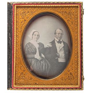Composer Stephen Foster's Parents, Eliza & William Barclay Foster, Half Plate Daguerreotype, Plus