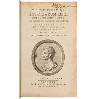 Titus Livius Volume Owned by Son of Signer of the US Constitution William B. Paterson (1745-1806)