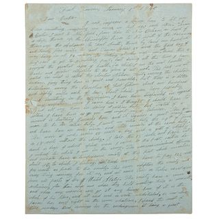 Fort Towson, Arkansas Letter with American Indian Content, 1840