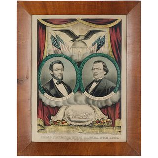 Abraham Lincoln - Andrew Johnson Grand, National Union Banner for 1864 