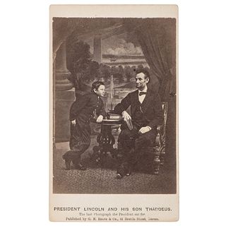CDV of Abraham Lincoln and his Son Tad, Last Formal Portrait