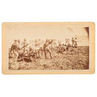 Photograph of Indian Scouts at Fort Cummings, New Mexico, 1881