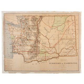 Pair of 1876 Washington Territory GLO Atlas Sheets