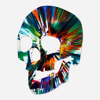 Damien Hirst, Signed Skull Spin Painting