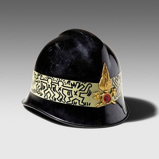 Keith Haring, Untitled (City of Milano fireman's helmet)