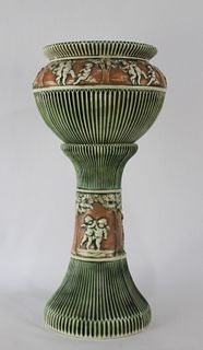 Roseville Pottery Jardiniere and Pedestal