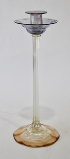 A. Douglas Nash Art Glass Candlestick