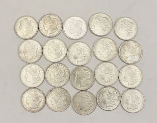 20 US Silver Dollars, Morgans, 1921