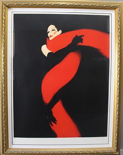 Rene Gruau, Serigraph "La Femme en Noir"