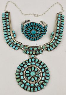 Turquoise & Sterling Necklace & Bracelet