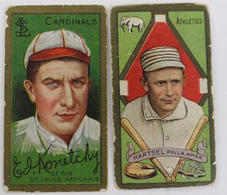 Two Baseball Cards Hartsel & Konetchy