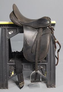 Fine English Riding Saddle with Accessories
