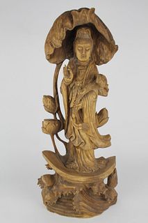 Chinese Carved Woman Statue