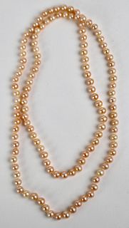 Strand of Pink Luster Cultured Pearls