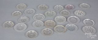 Collection of lacy glass cup plates
