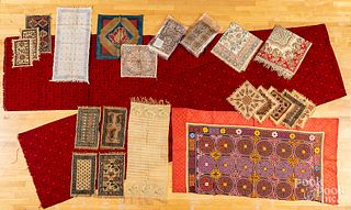 Group of ethnographic textiles.