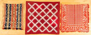 Youth quilt, together with two youth coverlets