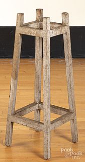 Painted pine cane rack, ca. 1900