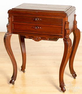 Victorian walnut dressing table, 19th c.