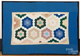 Honeycomb youth quilt, early 20th c.