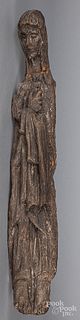 Continental carved pine Santos figure, 17th c.