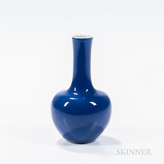 Small Powder Blue-glazed Bottle Vase