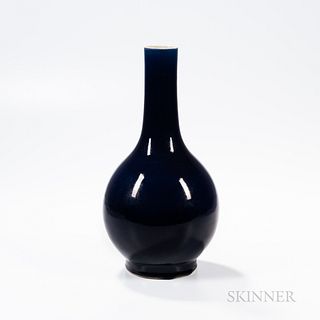 Blue-glazed Bottle Vase