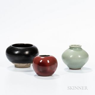 Three Glazed Ceramic Items