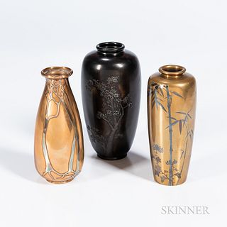 Three Metal Vases