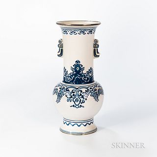 Blue and White Cloisonné Vase