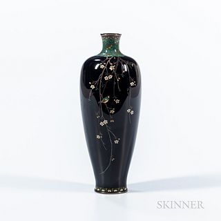 Small Black Cloisonné Vase