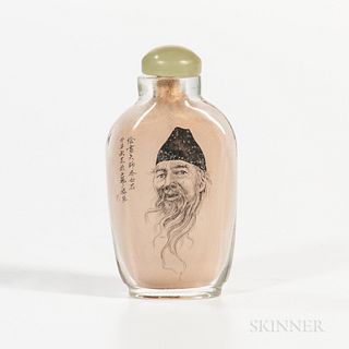 Interior Painted Glass Snuff Bottle