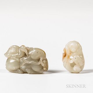 Two Carved Jade Items