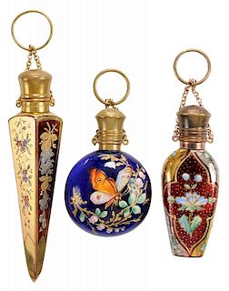 Three Nicely Decorated Perfume Bottles