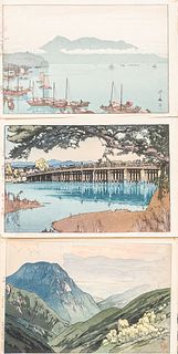 Hiroshi Yoshida (1876-1950), Three Woodblock Prints