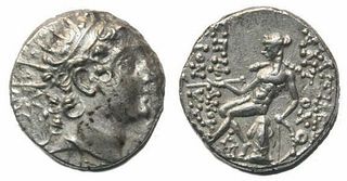 SYRIA. Antiochos VI Dionysos. 144-142 BC. AR Drachm (17mm, 3.95 gm)