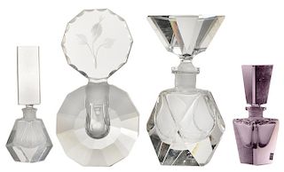 Four Geometric Shape Perfume Bottles
