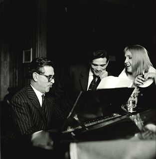 Alfredo Libero Ferretti (1919-2007)  - Pier Paolo Pasolini, Laura Betti and Mario Soldati, 1959